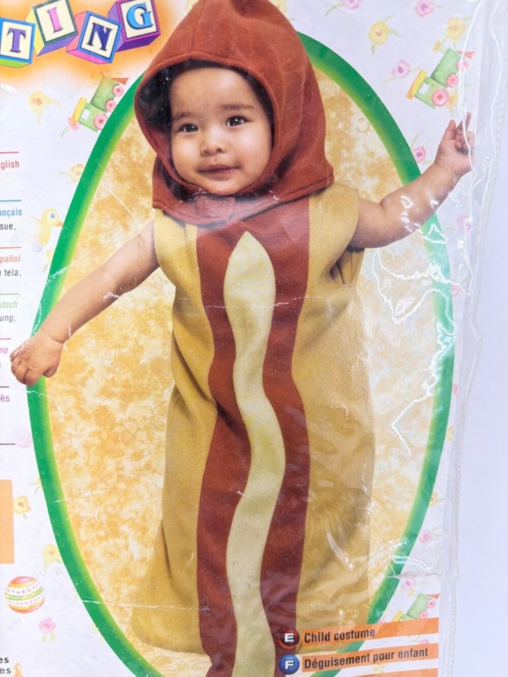 Rubies Baby Hotdog Costume Bunting Cosplay Set Size Newborn 0-9 Months